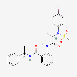 2-{[N-(4-fluorophenyl)-N-(methylsulfonyl)alanyl]amino}-N-(1-phenylethyl)benzamide