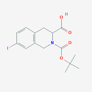 molecular formula C15H18INO4 B1515212 2-Boc-7-iodo-1,2,3,4-tetrahydroisoquinoline-3-carboxylic acid 