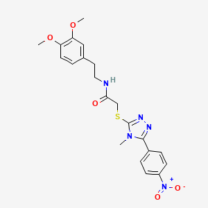 N-[2-(3,4-dimethoxyphenyl)ethyl]-2-{[4-methyl-5-(4-nitrophenyl)-4H-1,2,4-triazol-3-yl]sulfanyl}acetamide