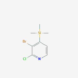 molecular formula C8H11BrClNSi B1515215 3-Bromo-2-chloro-4-(trimethylsilyl)pyridine CAS No. 821773-92-6