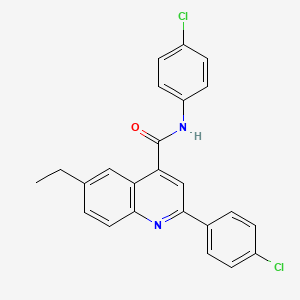 N,2-bis(4-chlorophenyl)-6-ethylquinoline-4-carboxamide