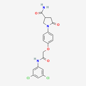 1-(4-{2-[(3,5-Dichlorophenyl)amino]-2-oxoethoxy}phenyl)-5-oxopyrrolidine-3-carboxamide