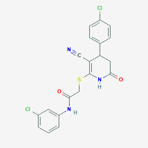 N-(3-chlorophenyl)-2-{[4-(4-chlorophenyl)-3-cyano-6-hydroxy-4,5-dihydropyridin-2-yl]sulfanyl}acetamide