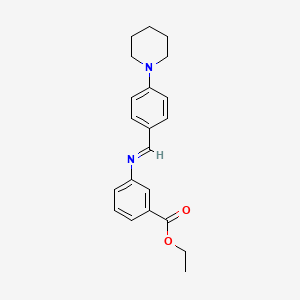 ethyl 3-({(E)-[4-(piperidin-1-yl)phenyl]methylidene}amino)benzoate