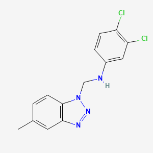 3,4-dichloro-N-[(5-methyl-1H-benzotriazol-1-yl)methyl]aniline