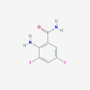 2-Amino-3,5-diiodobenzamide