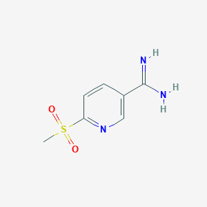 molecular formula C7H9N3O2S B1515221 6-(Methylsulfonyl)nicotinimidamide 