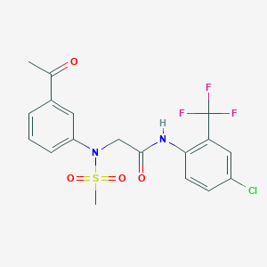 N~2~-(3-acetylphenyl)-N-[4-chloro-2-(trifluoromethyl)phenyl]-N~2~-(methylsulfonyl)glycinamide