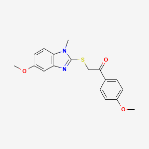 2-[(5-methoxy-1-methyl-1H-benzimidazol-2-yl)sulfanyl]-1-(4-methoxyphenyl)ethanone