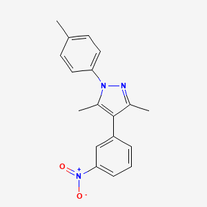 3,5-Dimethyl-1-(4-methylphenyl)-4-(3-nitrophenyl)pyrazole