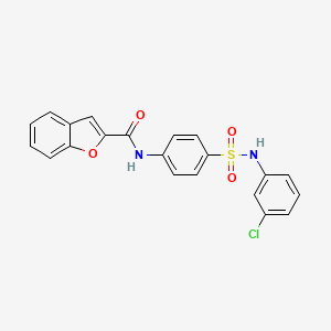 N-{4-[(3-chlorophenyl)sulfamoyl]phenyl}-1-benzofuran-2-carboxamide