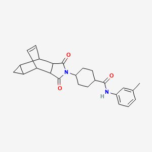 4-(1,3-dioxooctahydro-4,6-ethenocyclopropa[f]isoindol-2(1H)-yl)-N-(3-methylphenyl)cyclohexanecarboxamide