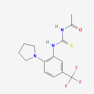 N-{[2-(pyrrolidin-1-yl)-5-(trifluoromethyl)phenyl]carbamothioyl}acetamide