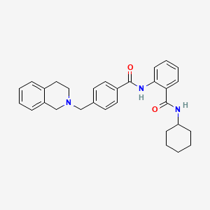 N-cyclohexyl-2-({[4-(3,4-dihydroisoquinolin-2(1H)-ylmethyl)phenyl]carbonyl}amino)benzamide