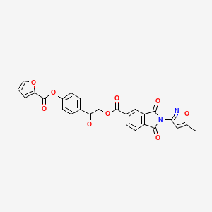 2-{4-[(furan-2-ylcarbonyl)oxy]phenyl}-2-oxoethyl 2-(5-methyl-1,2-oxazol-3-yl)-1,3-dioxo-2,3-dihydro-1H-isoindole-5-carboxylate