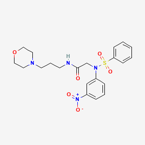 N-[3-(morpholin-4-yl)propyl]-N~2~-(3-nitrophenyl)-N~2~-(phenylsulfonyl)glycinamide