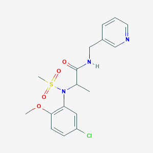 2-[N-(5-Chloro-2-methoxyphenyl)methanesulfonamido]-N-(pyridin-3-ylmethyl)propanamide