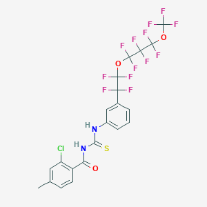 2-chloro-4-methyl-N-[(3-{1,1,2,2-tetrafluoro-2-[1,1,2,2,3,3-hexafluoro-3-(trifluoromethoxy)propoxy]ethyl}phenyl)carbamothioyl]benzamide