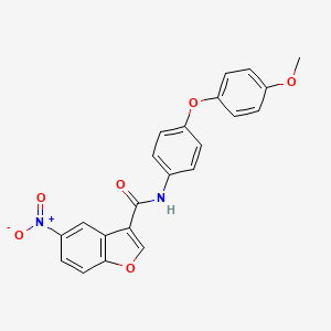 molecular formula C22H16N2O6 B15152634 N-[4-(4-methoxyphenoxy)phenyl]-5-nitro-1-benzofuran-3-carboxamide 