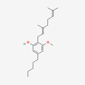 molecular formula C22H34O2 B1515291 2-(3,7-Dimethylocta-2,6-dien-1-YL)-3-methoxy-5-pentylphenol CAS No. 29106-17-0