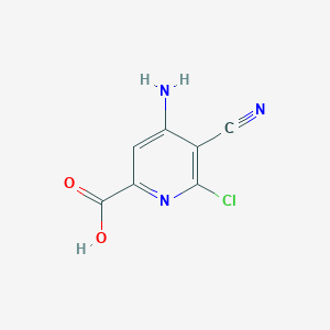 molecular formula C7H4ClN3O2 B1515293 4-Amino-6-chloro-5-cyanopicolinic acid CAS No. 904311-41-7