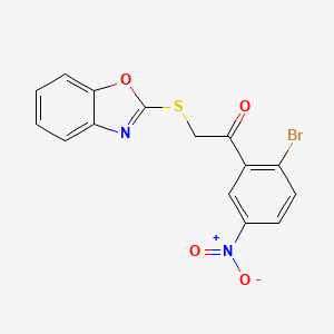 2-(1,3-Benzoxazol-2-ylsulfanyl)-1-(2-bromo-5-nitrophenyl)ethanone