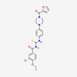 3-bromo-4-ethoxy-N-({4-[4-(furan-2-ylcarbonyl)piperazin-1-yl]phenyl}carbamothioyl)benzamide