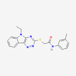 2-({5-Ethyl-[1,2,4]triazino[5,6-B]indol-3-YL}sulfanyl)-N-(3-methylphenyl)acetamide