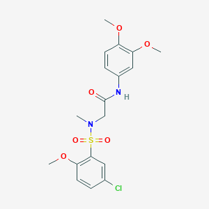 N~2~-[(5-chloro-2-methoxyphenyl)sulfonyl]-N-(3,4-dimethoxyphenyl)-N~2~-methylglycinamide