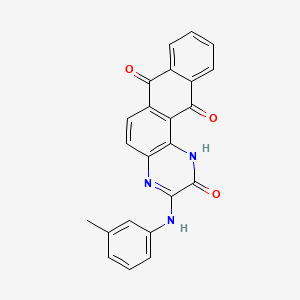 molecular formula C23H15N3O3 B1515301 3-(3-methylanilino)-1H-naphtho[2,3-h]quinoxaline-2,7,12-trione CAS No. 3333-61-7