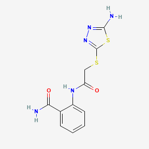 2-({[(5-Amino-1,3,4-thiadiazol-2-yl)sulfanyl]acetyl}amino)benzamide