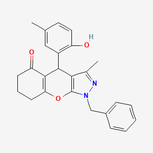 1-benzyl-4-(2-hydroxy-5-methylphenyl)-3-methyl-4,6,7,8-tetrahydrochromeno[2,3-c]pyrazol-5(1H)-one