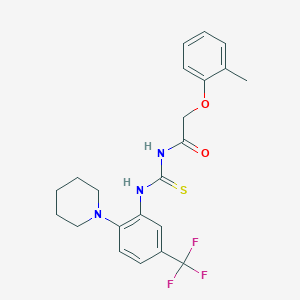 2-(2-methylphenoxy)-N-{[2-(piperidin-1-yl)-5-(trifluoromethyl)phenyl]carbamothioyl}acetamide