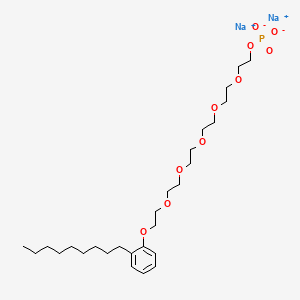 molecular formula C27H47Na2O10P B1515307 Disodium 17-(nonylphenoxy)-3,6,9,12,15-pentaoxaheptadecan-1-yl phosphate CAS No. 12068-19-8