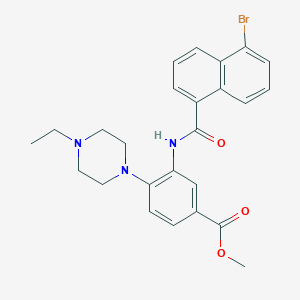 Methyl 3-{[(5-bromonaphthalen-1-yl)carbonyl]amino}-4-(4-ethylpiperazin-1-yl)benzoate