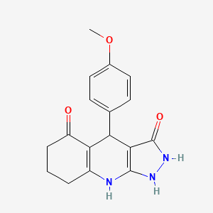 3-hydroxy-4-(4-methoxyphenyl)-1,4,6,7,8,9-hexahydro-5H-pyrazolo[3,4-b]quinolin-5-one