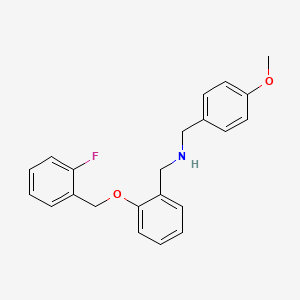 1-{2-[(2-fluorobenzyl)oxy]phenyl}-N-(4-methoxybenzyl)methanamine