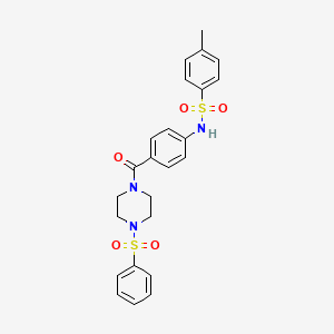 4-methyl-N-(4-{[4-(phenylsulfonyl)piperazin-1-yl]carbonyl}phenyl)benzenesulfonamide