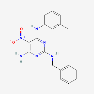 N~2~-benzyl-N~4~-(3-methylphenyl)-5-nitropyrimidine-2,4,6-triamine