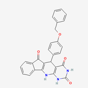 2-(4-phenylmethoxyphenyl)-5,7,9-triazatetracyclo[8.7.0.03,8.011,16]heptadeca-1(10),3(8),11,13,15-pentaene-4,6,17-trione