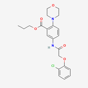 Propyl 5-{[(2-chlorophenoxy)acetyl]amino}-2-(morpholin-4-yl)benzoate