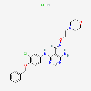 molecular formula C24H28Cl2N6O3 B1515313 EGFR/ErbB-2/ErbB-4 Inhibitor II CAS No. 944341-54-2