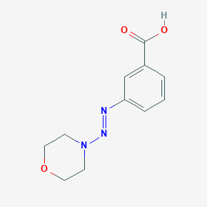 molecular formula C11H13N3O3 B15153151 Benzoic acid, 3-(4-morpholylazo)- 