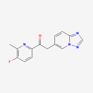 molecular formula C14H11FN4O B1515319 2-([1,2,4]Triazolo[1,5-a]pyridin-6-yl)-1-(5-fluoro-6-methylpyridin-2-yl)ethanone CAS No. 1132610-47-9