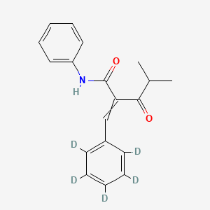 molecular formula C19H19NO2 B1515322 4-Methyl-3-oxo-2-[(2,3,4,5,6-pentadeuteriophenyl)methylidene]-N-phenylpentanamide 