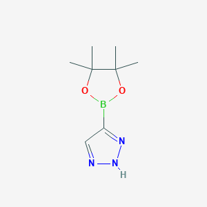 molecular formula C8H14BN3O2 B1515326 5-(4,4,5,5-Tetramethyl-1,3,2-dioxaborolan-2-yl)-1H-1,2,3-triazole CAS No. 1203672-88-1