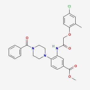 Methyl 3-{[(4-chloro-2-methylphenoxy)acetyl]amino}-4-[4-(phenylcarbonyl)piperazin-1-yl]benzoate