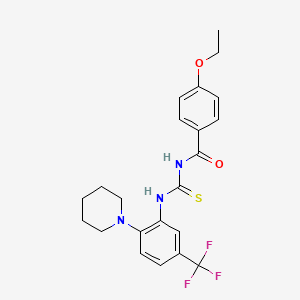 4-ethoxy-N-{[2-(piperidin-1-yl)-5-(trifluoromethyl)phenyl]carbamothioyl}benzamide