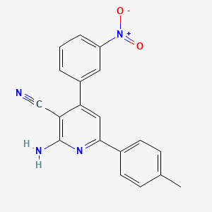 2-Amino-6-(4-methylphenyl)-4-(3-nitrophenyl)pyridine-3-carbonitrile