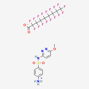 4-[(6-Methoxypyridazin-3-yl)sulfamoyl]anilinium heptadecafluorononanoate